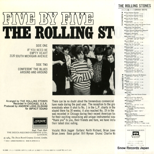 ROLLING STONES, THE five by five L15P5002