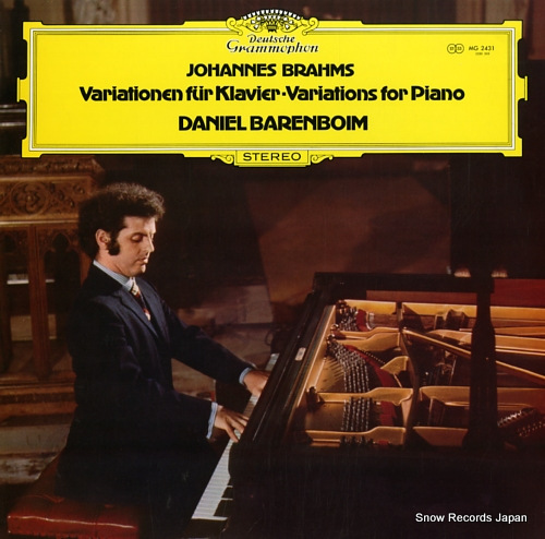 BARENBOIM, DANIEL brahms; variations for piano MG2431