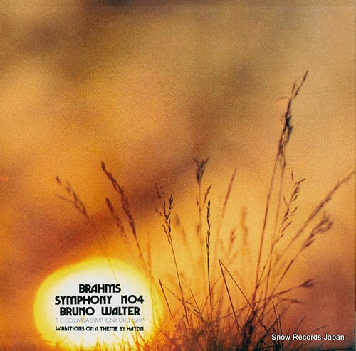 WALTER, BRUNO brahms; symphony no.4 SOCL74