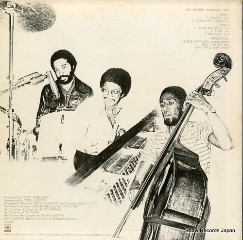 HANCOCK, HERBIE the herbie hancock trio 25AP650