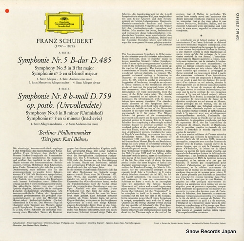 BOHM, KARL schubert; symphony nr.5 & nr.8 