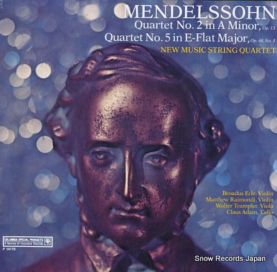 NEW MUSIC STRING QUARTET mendelssohn; quartet no.2 im a minor P14170