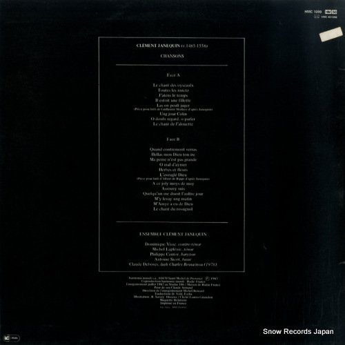 ENSEMBLE CLEMENT JANNEQUIN le chant des oyseaulx HM1099