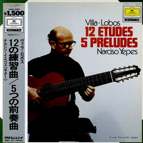 YEPES, NARCISO villa-lobos 12etudes 5preludes 15MG3099