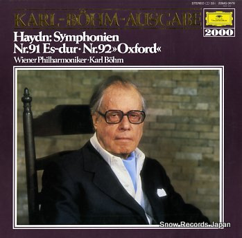 BOHM, KARL ausgabe haydn; symphonien nr.91, 92 
