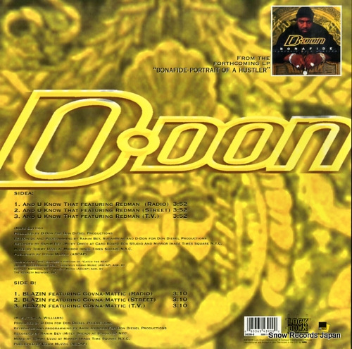 D-DON and u know that 54399-0 - back cover