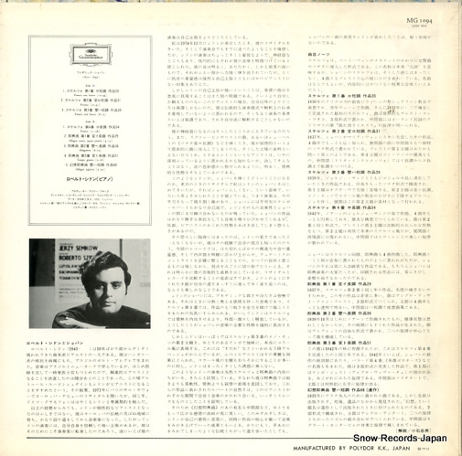 SZIDON, ROBERTO chopin; 4 scherzi 4 impromptus MG-1094