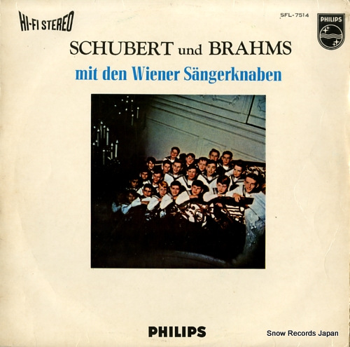WIENER SANGERKNABEN schubert and brahms SFL-7514 - front cover
