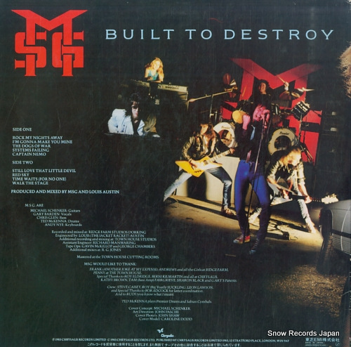 SCHENKER, MICHAEL, GROUP, THE built to destroy WWS-91064