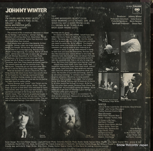 WINTER, JOHNNY johnny winter CS9826