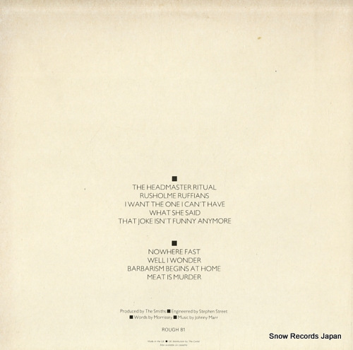 SMITHS, THE meat is murder ROUGH81