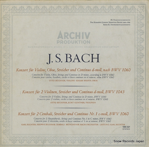 롦ҥ bach; 3 doppelkonzerte 198321