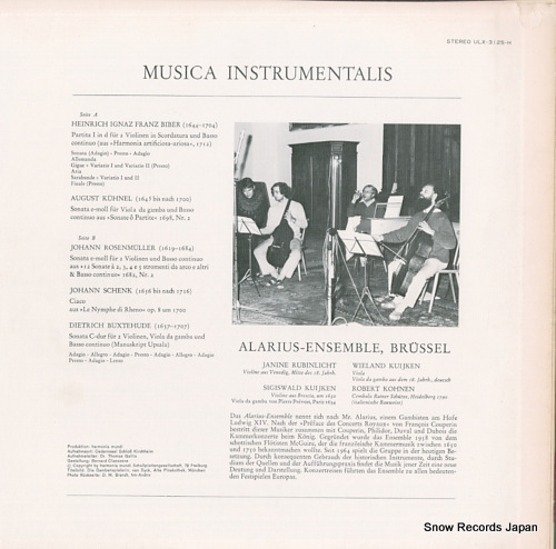 ALARIUS-ENSEMBLE, BRUSSEL musica instrumantalis ULX-3125-H