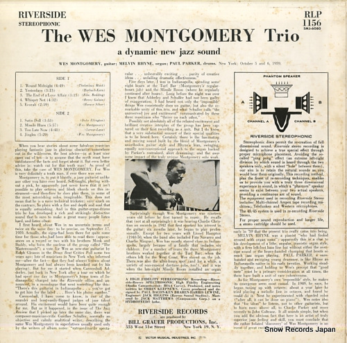 MONTGOMERY, WES the wes montgomery trio SMJ-6080