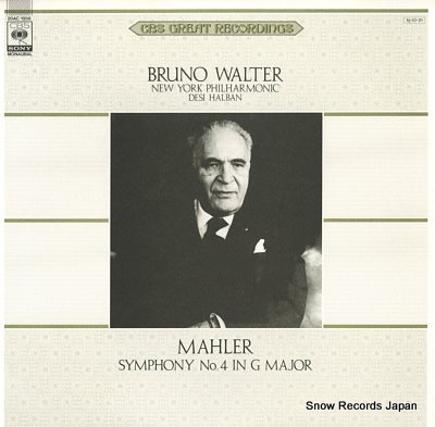 WALTER, BRUNO mahler; symphony no.4 20AC1956