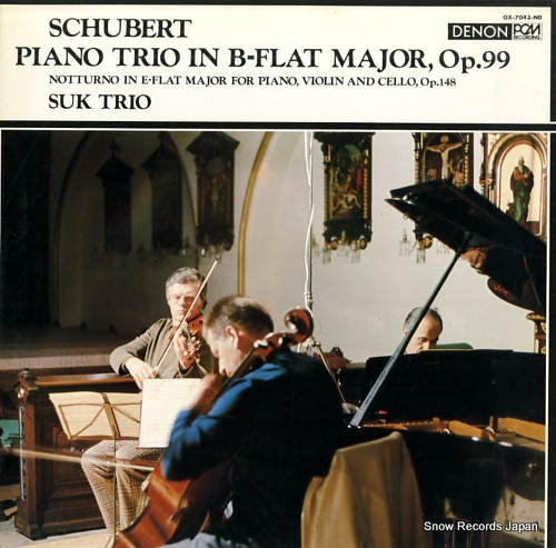 SUK TRIO schubert; trio in b flat major, op.99 OX-7043-ND