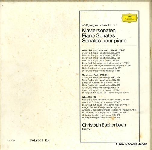 ESCHENBACH, CHRISTOPH mozart; sonaten MG9493/9