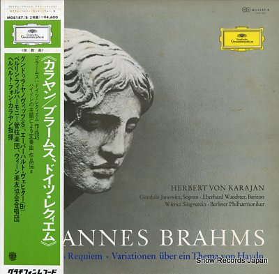 KARAJAN, HERBERT VON brahms; ein deutsches requiem op.45 MG8187/8