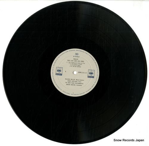 WALTER, BRUNO mahler; das lied von der erde SONC10118