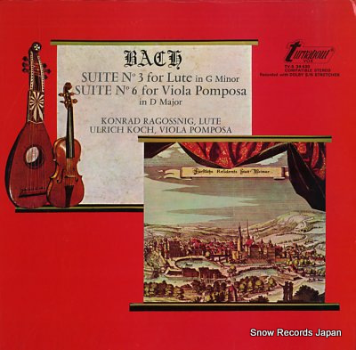 RAGOSSINIG, KONRAD bach; suite no.3 for lute in g minor TV-S34430