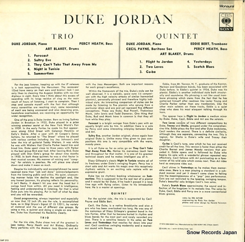 JORDAN, DUKE duke jordan 15AP213
