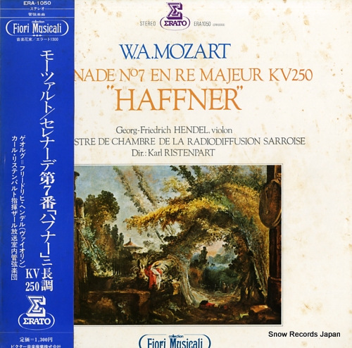 RISTENPART, KARL mozart; serenade no.7 en re majeur kv250 ERA-1050 - front cover