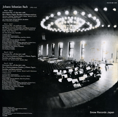 COLLEGIUM AUREUM bach; vier ouverturen ULS-3122-3-H
