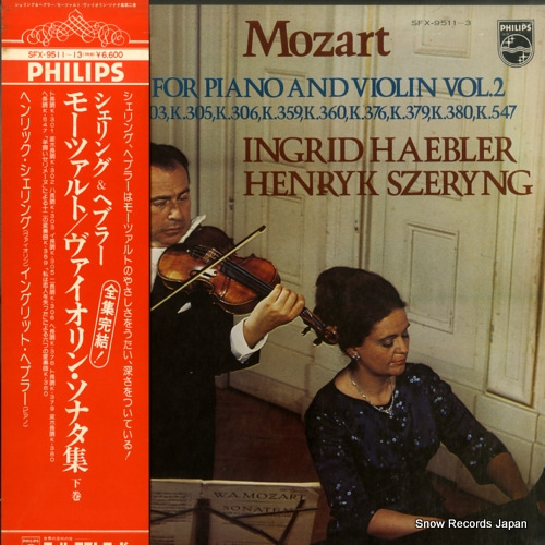 HAEBLER, INGRID, AND HENRYK SZERYNG mozart; sonatas for piano and violin vol.2 SFX-9511-13