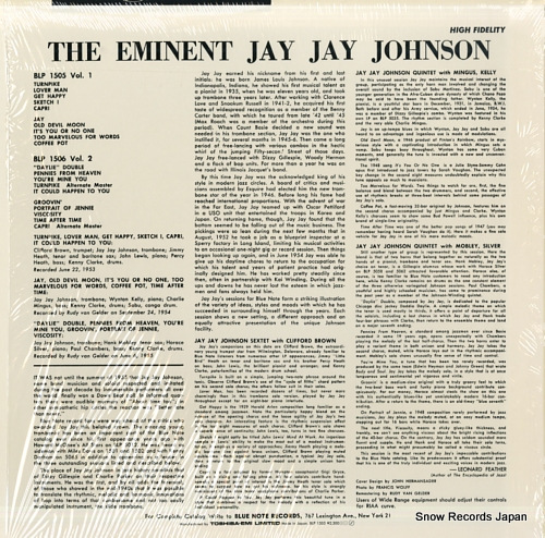 JOHNSON, JAY JAY the eminent volume 1 BLP1505