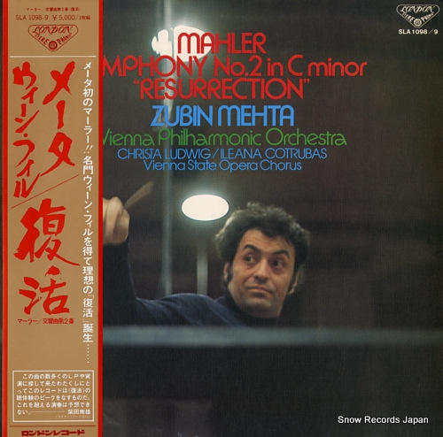 MEHTA, ZUBIN mahler; symphony no.2 in c minor 