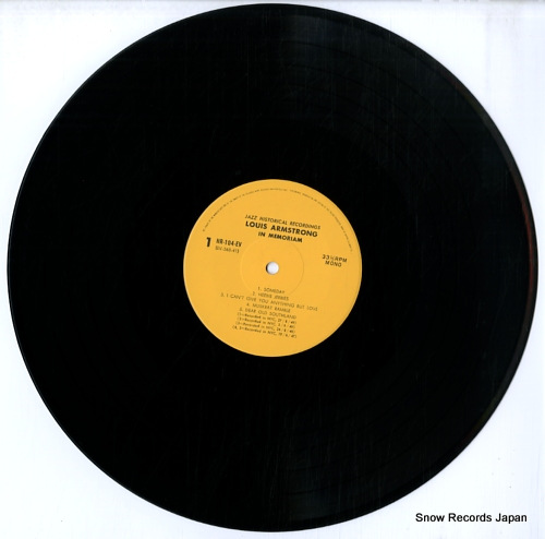 ARMSTRONG, LOUIS louis armstrong in memorial HR-104-EV