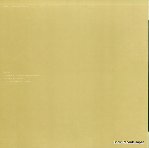 WALTER, BRUNO bruckner; symphony no.4 