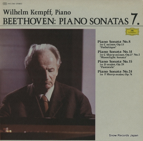KEMPFF, WILHELM beethoven; piano sonatas 7 MG2363