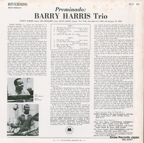 HARRIS, BARRY preminado SMJ-6047