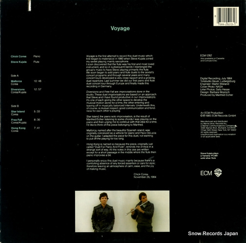 COREA, CHICK / STEVE KUJALA voyage ECM-1-1228 / 25013-1E