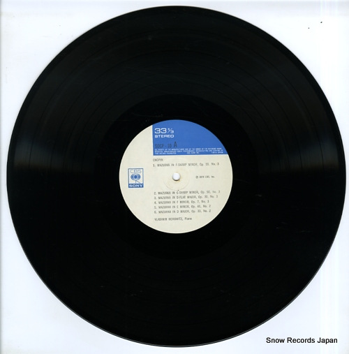 HOROWITZ, VLADIMIR new recordings of chopin SOCP10