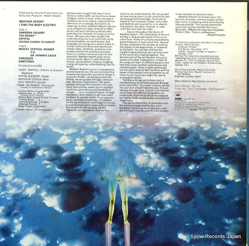 WEATHER REPORT i sing the body electric 18AP2174