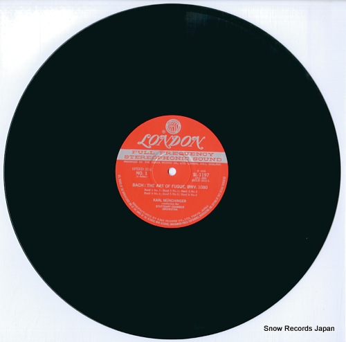 MUNCHINGER, KARL bach; the art of fugue SL1197-8