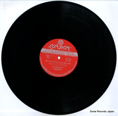 MUNCHINGER, KARL bach; the art of fugue SL1197-8