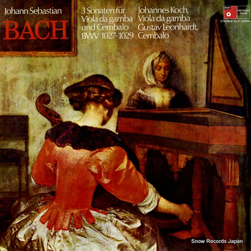LEONHARDT, GUSTAV bach; 3 sonaten fur viola da gamba und cembalo ULX-3086-H