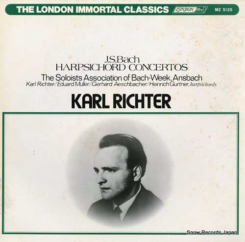 RICHTER, KARL bach; harpsichord concertos MZ5125 - front cover