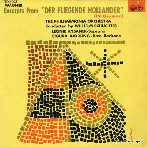 SCHUCHTER, WILHELM wagner; excerpts from der fliegende hollander TD-1005 - front cover