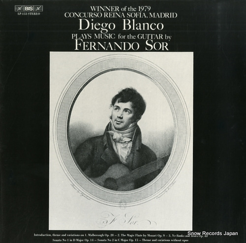 BLANCO, DIEGO plays music for the guitar by fernando sor LP-133