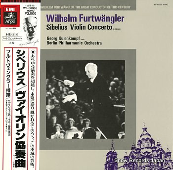 FURTWANGLER, WILHELM sibelius; violin concert WF-60058