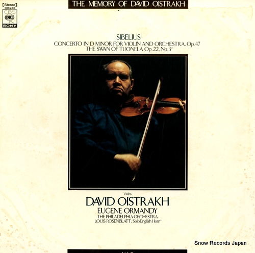 OISTRAKH, DAVID sibelius; concerto in d minor for violin and orchestra op.47 SOCM87