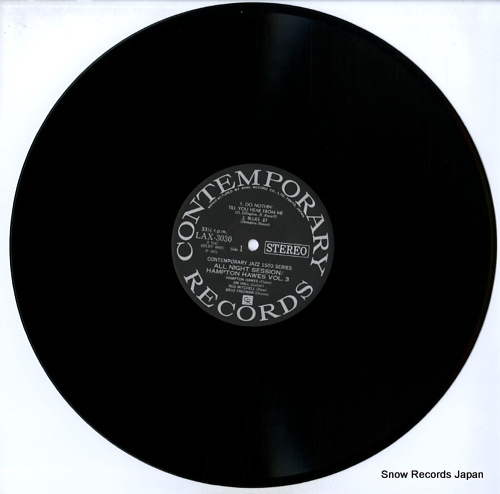HAWES, HAMPTON all night session / hampton hawes vol.3 LAX-3030