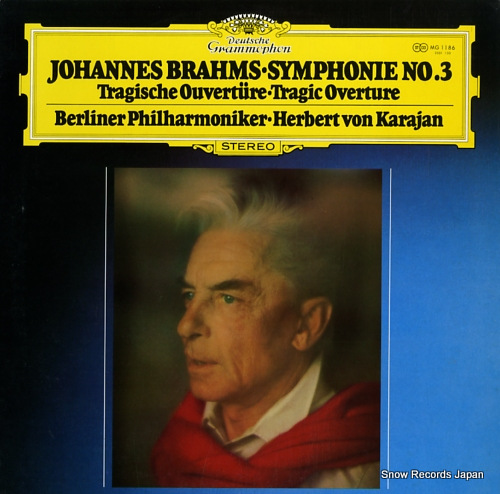 KARAJAN, HERBERT VON brahms; symphony no.3 MG1186 - front cover
