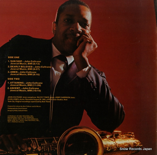 COLTRANE, JOHN sun ship AS9211