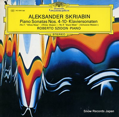 SZIDON, ROBERTO skriabin; piano sonatas nos. 4-10 MG9599/600