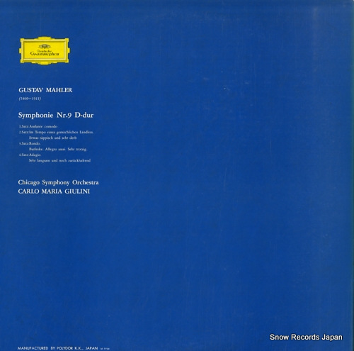 GIULINI, CARLO MARIA mahler; symphonie no.9 MG8241/2